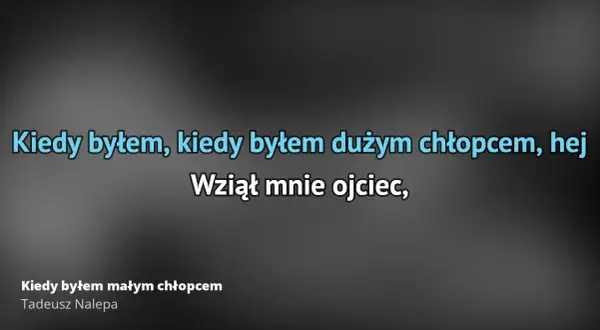 Tekst piosenki kiedy byłem małym chłopcem – pełne słowa i emocje dzieciństwa