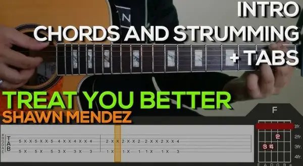 Jak zagrać treat you better chwyty na gitarę - łatwe akordy i tabulacje